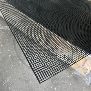 Perforated Sheet Mesh 1220x2440x1.6mm - 11.1mm Square Hole - Pre-galvanised PDC Black
