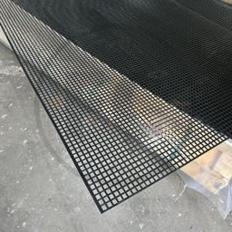 [PM-SQPG16111-BLK] Perforated Sheet Mesh 1220x2440x1.6mm - 11.1mm Square Hole - Pre-galvanised PDC Black
