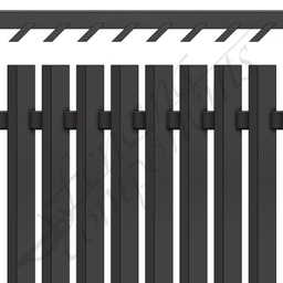 [FPAMON-BLAGL-2412] Aluminium Angled Blade Fence Panel - 2400W x 1200H - Monument